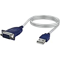 Sabrent USB 2.0 a Serial (9-Pin) DB-9 RS-232 Cable convertidor- Chipset prolífico- Hexnuts- [Windows 10-8.1-8-7 - Vista…